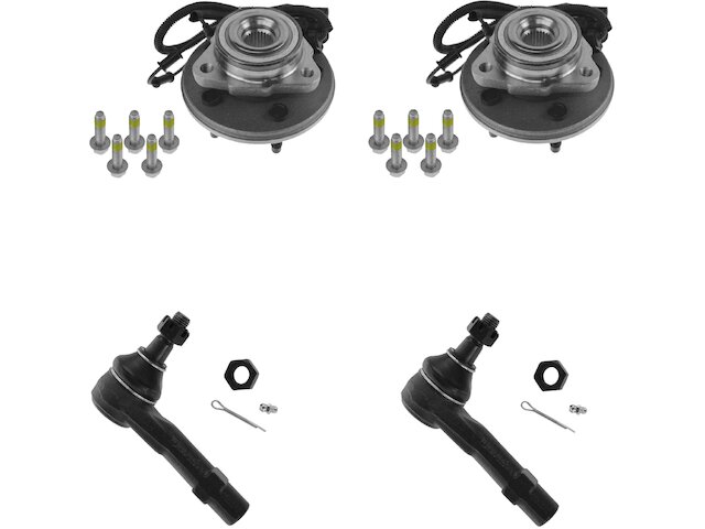 TRQ Wheel Hub Assembly and Tie Rod End Kit