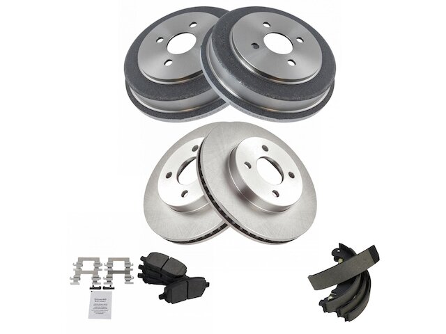 TRQ Brake Pad Rotor Shoe Drum Kit