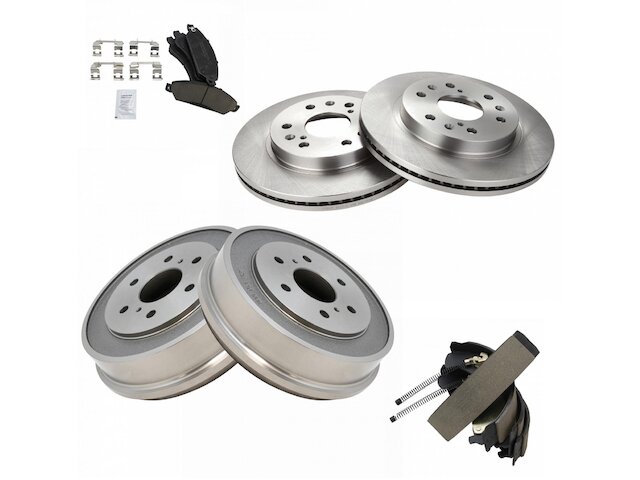 TRQ Brake Pad Rotor Shoe Drum Kit