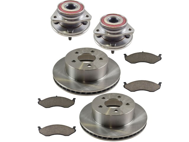 DIY Solutions Brake Pad and Rotor and Wheel Hub Kit