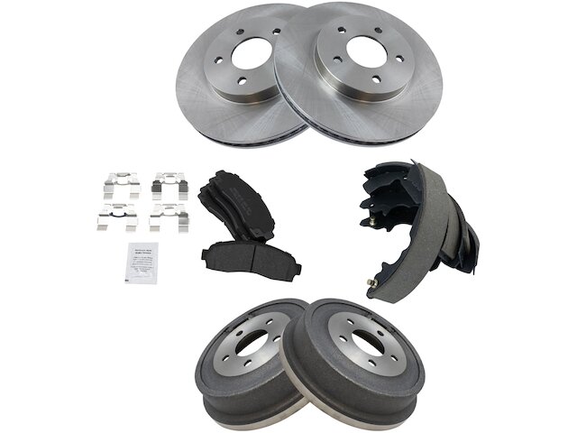 TRQ Brake Pad Rotor Shoe Drum Kit