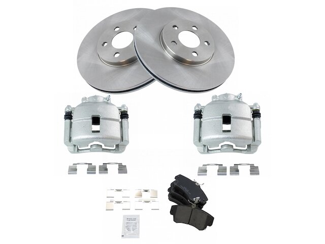 TRQ Brake Pad Rotor and Caliper Set