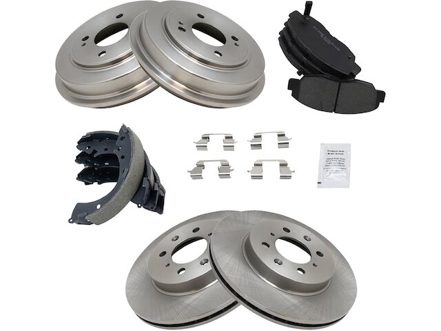 TRQ Brake Pad Rotor Shoe Drum Kit