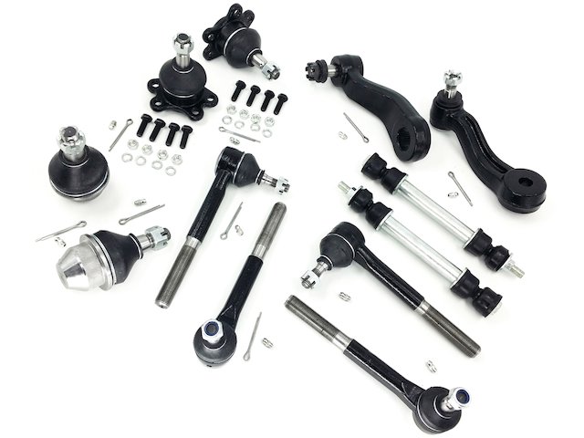 Replacement 4WD WITH FORGED TYPE CONTROL ARMS Ball Joints Tie Rods Sway Bar Links Idler and Pitman Arm Kit