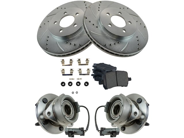 DIY Solutions Brake Pad and Rotor and Wheel Hub Kit