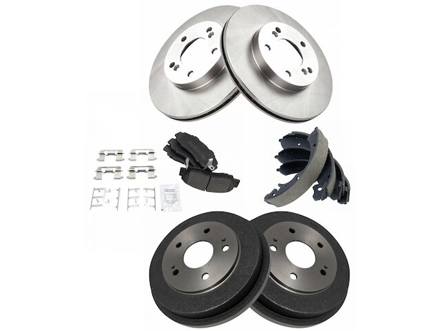 TRQ Brake Pad Rotor Shoe Drum Kit