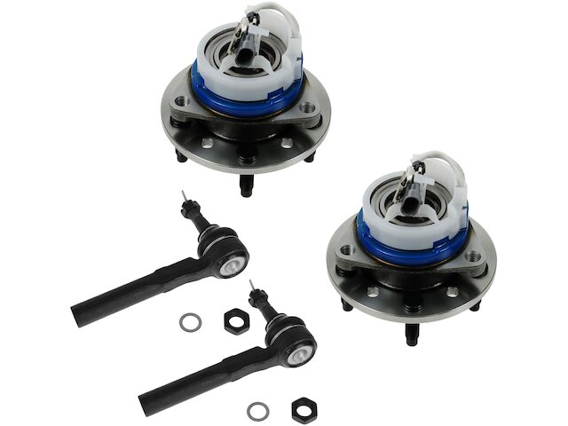 TRQ Wheel Hub Assembly and Tie Rod End Kit