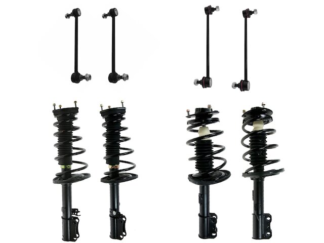 TRQ Strut Coil Spring Sway Bar Link Kit