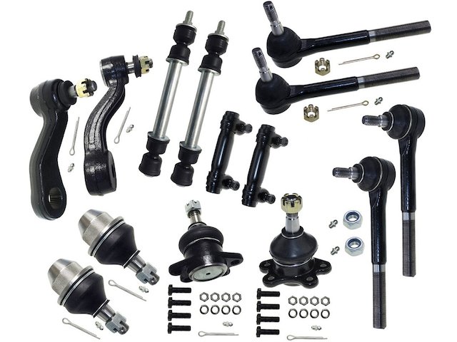 Replacement 4WD WITH STAMPED STEAL CONTROL ARMS Ball Joints Tie Rods Sway Bar Links Idler and Pitman Arm Kit