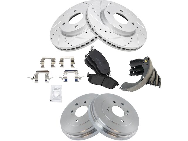 TRQ Brake Pad Rotor Shoe Drum Kit