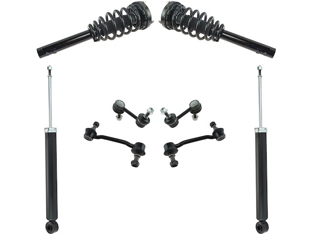 TRQ Shock Strut Coil Spring Sway Bar Link Kit